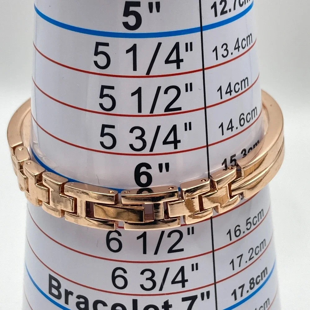 Anne Klein Women's Watch Rose Gold Tone 27mm Black Dial New Battery 6.25